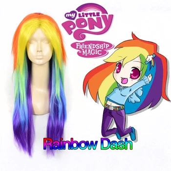 

My Little Pony Rainbow Dash Cosplay Wig Free Shipping for Halloween and Christmas