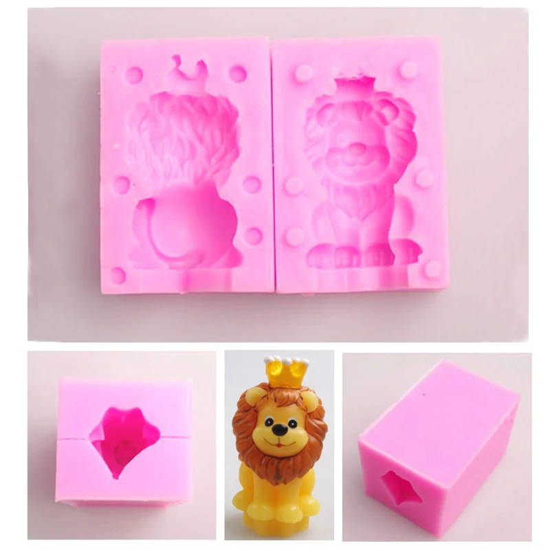 

Lion King 3D Silicone Mold Handmade Soap Candle Chocolate Mould Birthday Party Cake Decorating Supply DIY Cake Cookies Tools