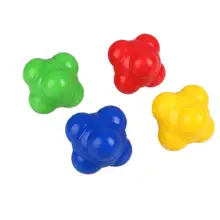 Тренировочный мяч для реакции синий мяч для тренировки для фитнеса шестигранный для игрушки шестигранный