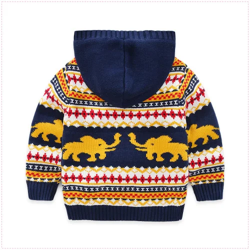 Детский свитер и свитер для мальчиков, пальто-кардиган для зимы, детская одежда с хлопковой подкладкой