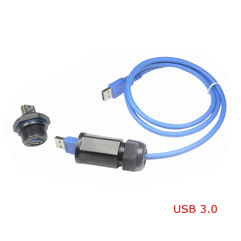 Водонепроницаемый кабель 2 фута 10 футов USB 0 и 3 штекер гнездо IP 68 адаптер 5 м 1 IP68
