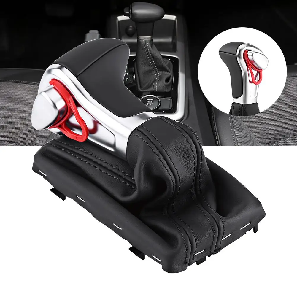 

Oversea Gear Shift Knob Gaitor Boot Cover Black Leather for Audi A5 A4L Q5 B8 B8PA B9 2009 2010 2011 2012 2013 2014 2015 2016