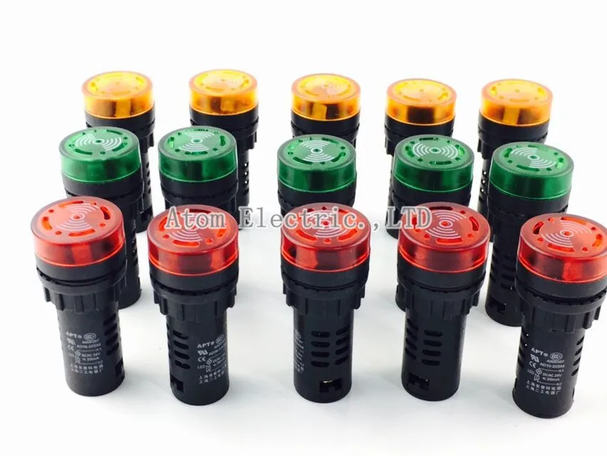 1PCS Flash buzzer alarm speaker buzzer sound light alarm electronic flash low voltage 22mm hole AD16-22SM 220V