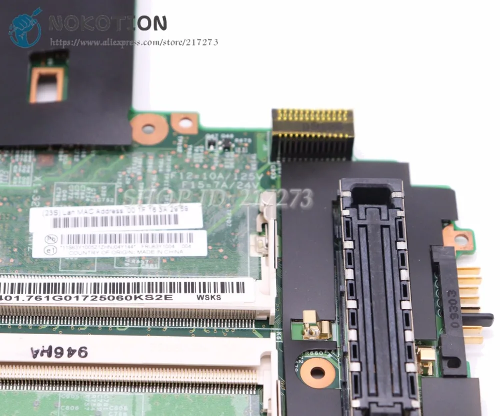 NOKOTION 63Y1004 основная плата для lenovo thinkpad X61 Материнская плата ноутбука T7300 Процессор 965GM DDR2
