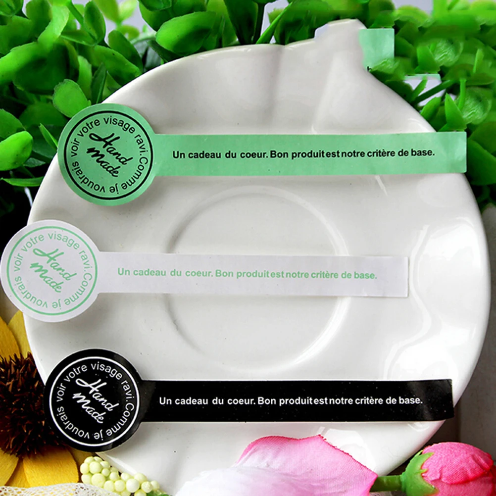 24 Pcs Memo Stickers Letter Handmade Lollipop Packaging Label Stickers Arts Crafts Stickers