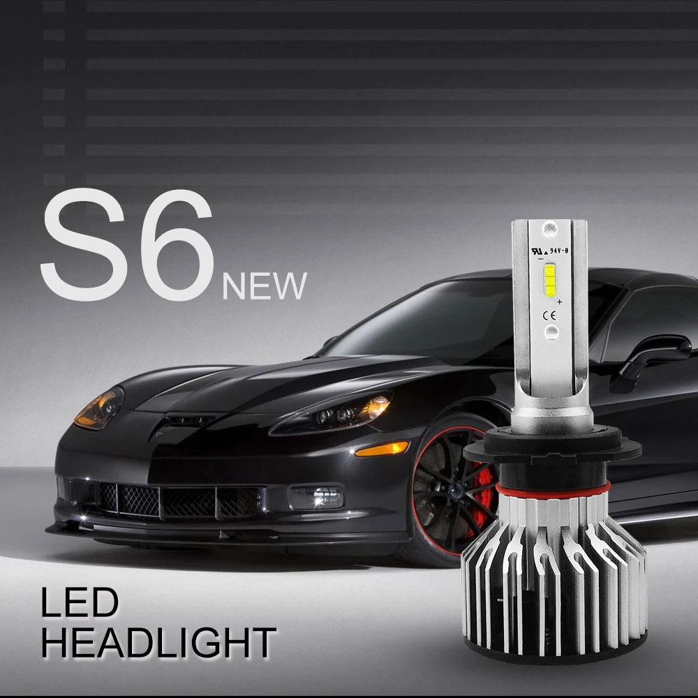 

2Pcs Mini H1 Led H7 LED lights 8000LM 72W/set H4 Bulb HB3 9005 9006 hb4 S6 Fog Light H8 H9 H11 Car headlights 12V 24V
