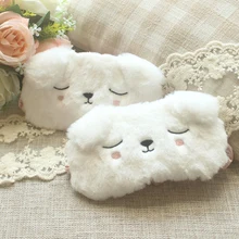 1 шт. 19*10 см маска для глаз в виде животного черная кошка белая Smilling собака мягкая плюшевая игрушка спящий помощник Kawaii милые подарки для друга ребенка