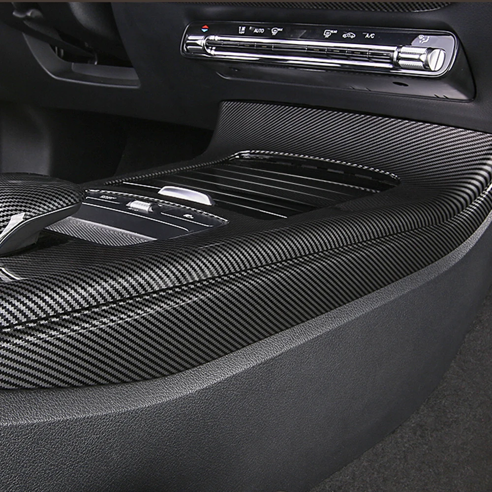 

Car Center Console panel side Cover trim strip Carbon Fiber Decorative Sticker For Mercedes Benz A Class W177 A180 A200 A220A250