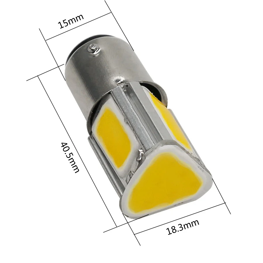 HYZHAUTO 1 шт. 1157 светодиодный Bay15d P21/5 Вт COB Автомобильные тормозные огни белый красный желтый автомобильная парковочная Лампа 12В