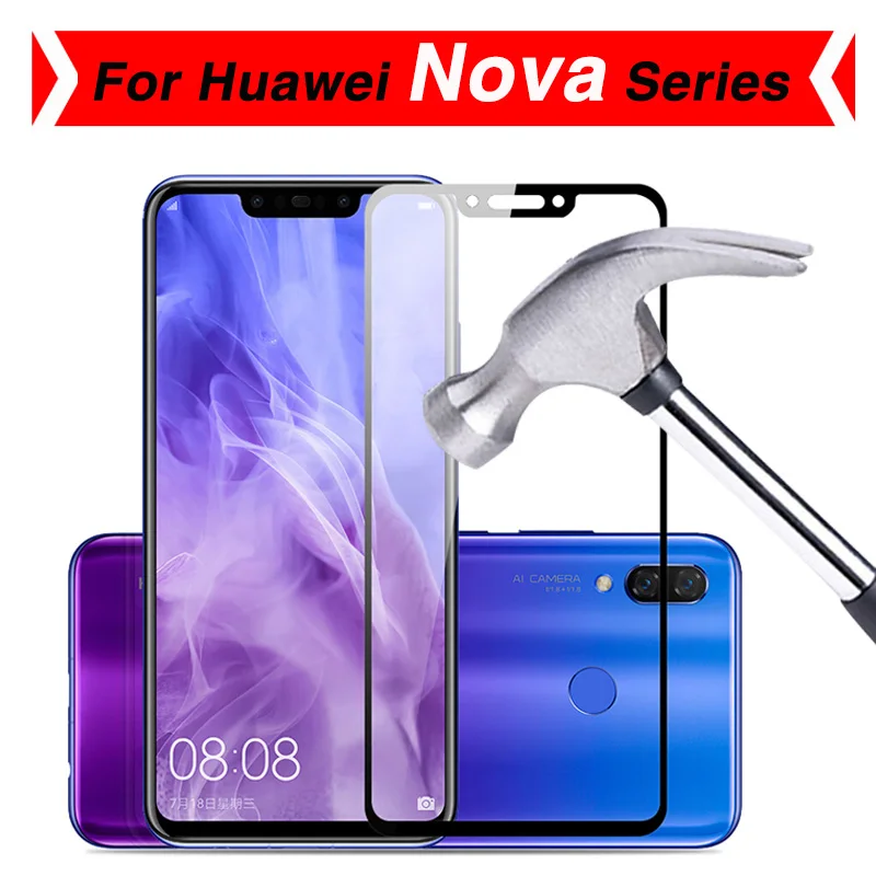 

Protective glass on the for huawei nova 2i 3i 3 4 2s 2 plus huawey hawai huawai huavei glas tremp i2 i3 s2 2plus full cover film