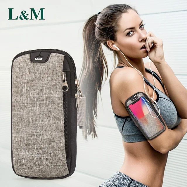 US $4.63 6inches Running Bag with Earphone Hole Jogging Gym Running Armband Bag Mobile Phone Pouch Holder Ou