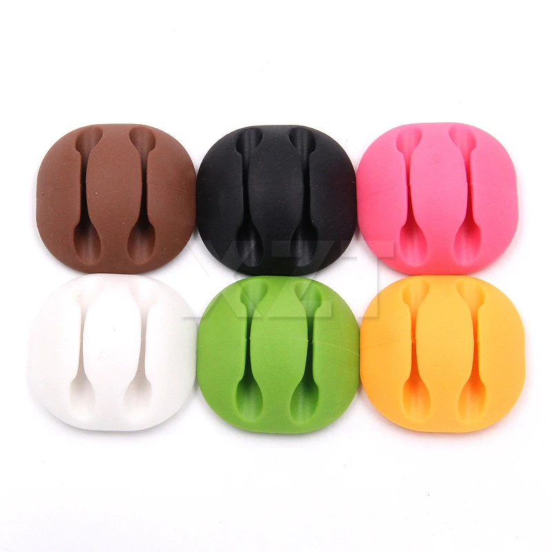 

1 Pieces Colorful Cable Clip Desk Tidy Wire Drop Lead USB Charger Holder Mouse Cable Cord Organizer Holder Secure Table