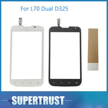 

4.5 inch For LG L70 Dual Sim Card D325 Touch Screen Digitizer Front Glass Lens Sensor Black White color With tape