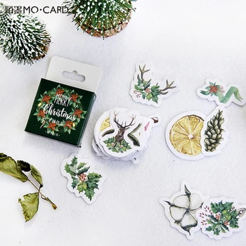 

45PCS The Colorful Of Christmas Merry Christmas Decorative Stationery Stickers Scrapbooking DIY Diary Album Stick Label TZ112