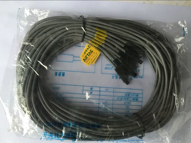 

10x Airtac CS1-G cilindro de aire neumático Sensor de interruptor magnético de lengüeta, 5-240 V, indicador LED