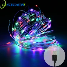 OSIDEN LED String Light USB 10M 5M Copper/Sliver Wire Waterproof Outdoor Strings Fairy Lights For Christmas Wedding Decoration
