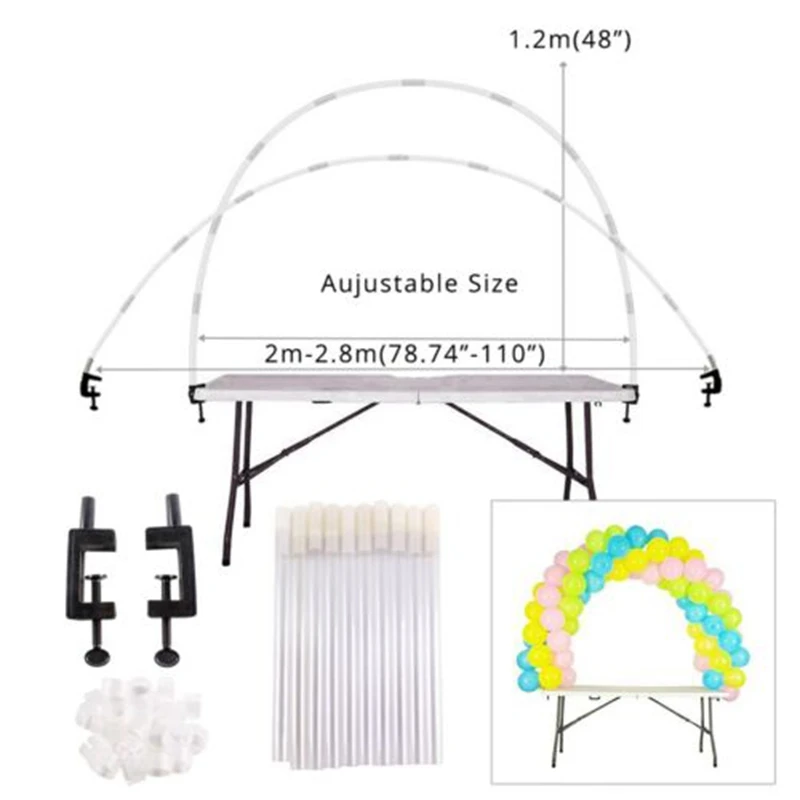  Quality Large Balloon Arch Set Column Stand Base Frame Kit Birthday Wedding Party Decor