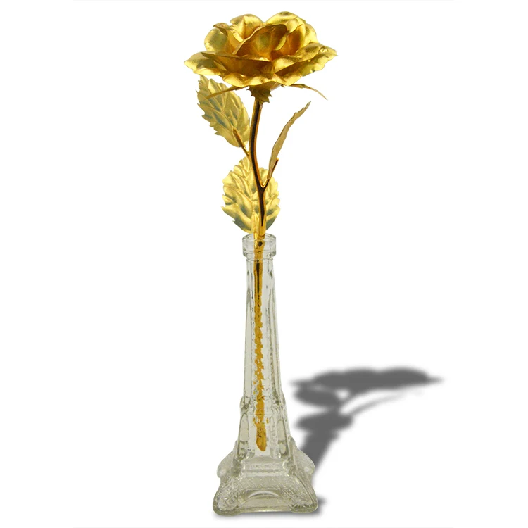 24kt Gold Foil Rose Flower Painting Designs Pure Leaf With 24kt Gold Foil Rose Flower Painting Designs Pure Leaf With Gift Box And Eiffel Tower Stand For Valentine S Day On Aliexpress Alibaba