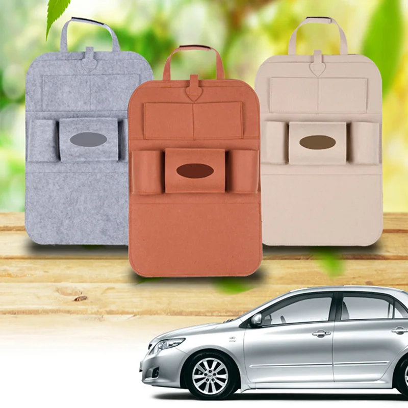Car Seat Organizer Box Storage Bag Universal Back Felt Cover Backseat Holder Multi-Pockets Container Stowing Tidying Car Styling Car Seat Organizer Box Storage Bag Universal Back Felt Cover Backseat Holder Multi-Pockets Container Stowing Tidying Car Styling