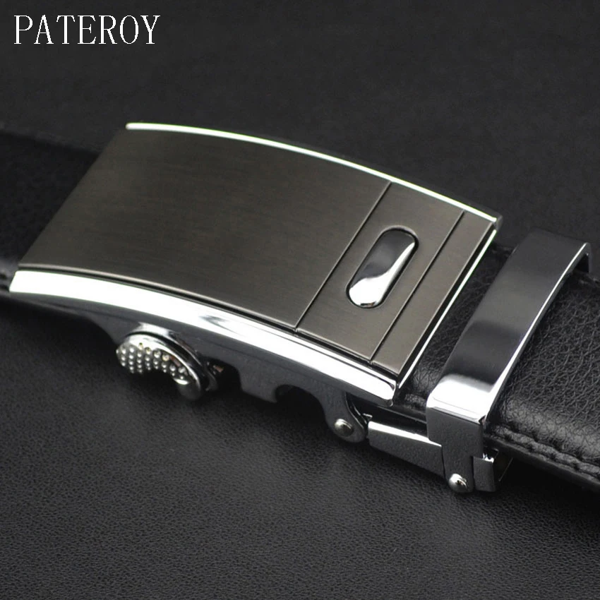 

Pateroy Mens Belt Genuine Leather Belts Designer Belts Men High Quality Cinto Masculino Luxo Luxury Metal Automatic Buckle Kemer