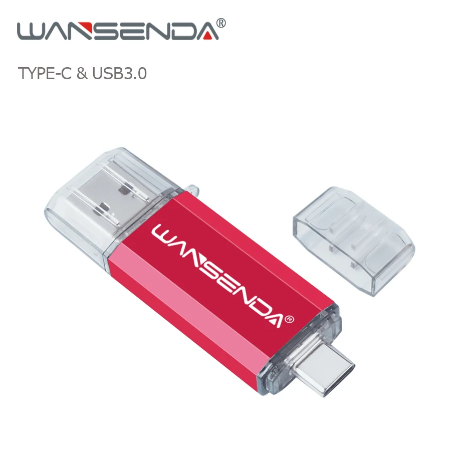 

WANSENDA USB Flash Drive USB3.0 Type-C OTG usb stick 128GB 64GB 32GB pen drive 16GB pendrive for Type-C Android Devices/PC