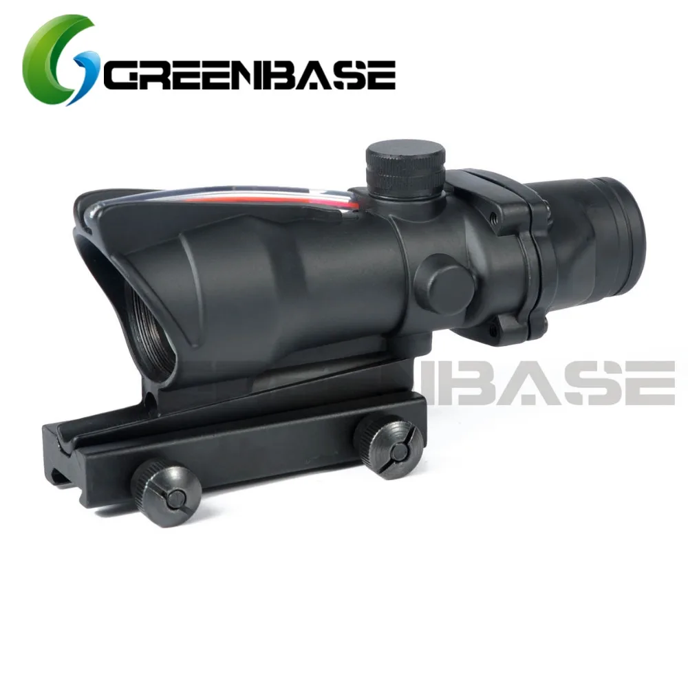 Greenbase ACOG Стиль 1x32 Red Dot прицел голографический волоконно-оптический коллиматорный