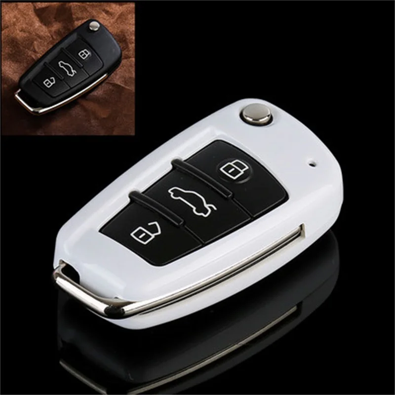 

Tcart New ABS material Products Car NO smart Folding key cover for audi a3 8P 8V a4 B7 B8 a6 C6 a8 tt q7 Q3 Q5 s6 s3 s4 key case