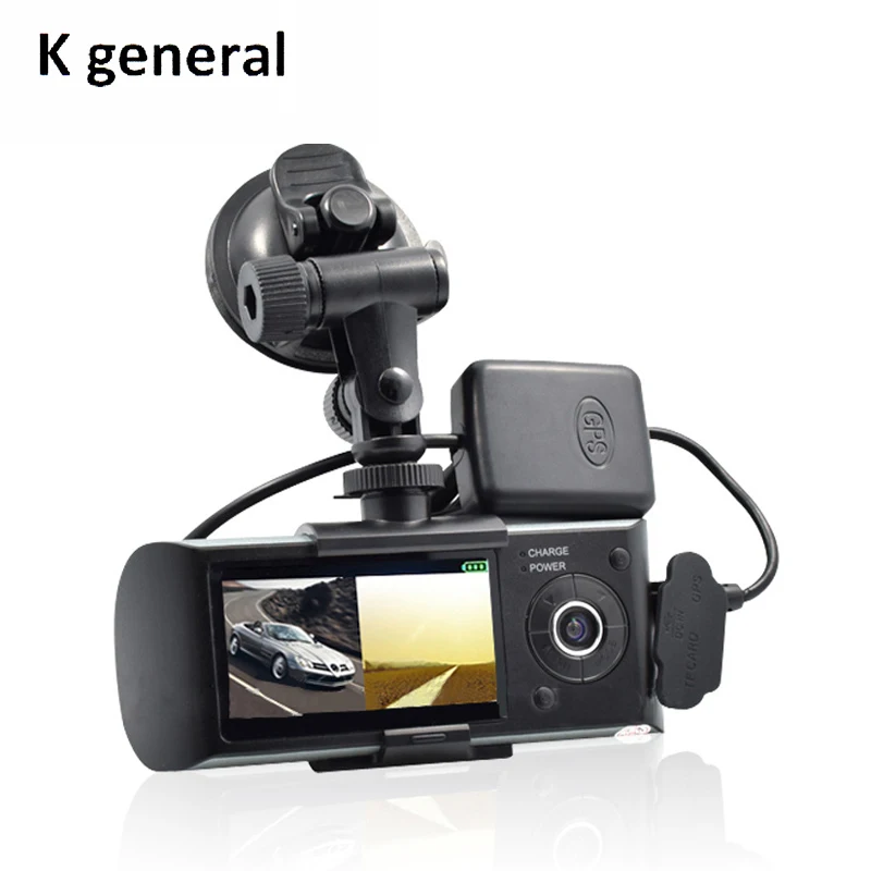 

2.7 Inch Vehicle-mounted Car DVR Dul Lens Camera Front 140 Degree With GPS Logger Synchronous Recording X3000 R300 Dash Cams