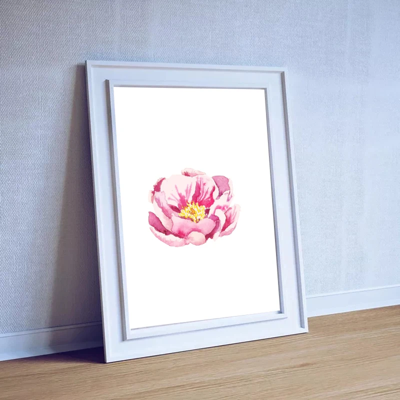 Buy Watercolor hand painted peach Wall Art Canvas