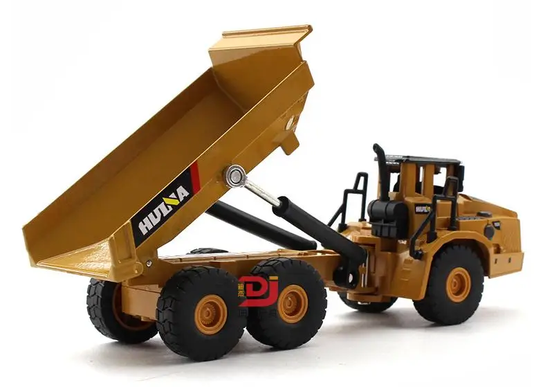 Goede 150 legering gelede dumper model speelgoed, hoge imitatie legering techniek model voertuig, metalen diecasting, groothandel