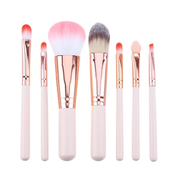 

7Pcs Mini Makeup brush Set Pink Cosmetics Kit de pinceis de maquiagem high-end Make up Tool Hair Foundation Brushes Kit