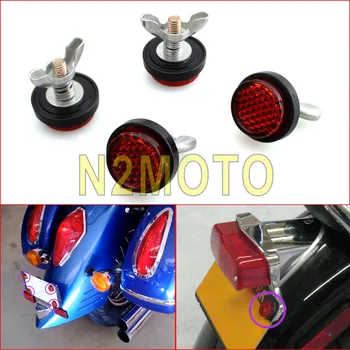 

4 Pcs Red License Plate Bolt Reflector Fastener for Street Bike Cruiser Off Road Scooter
