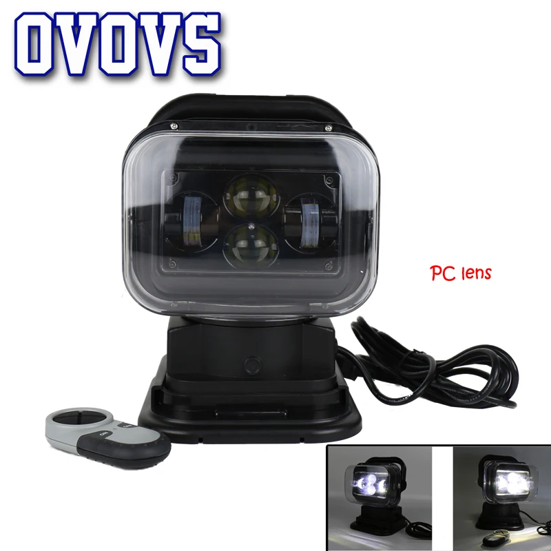 

7 Inch Led Search Light 360 Degree Wireless Remote Control Led Spotlight Marine Light 60W 12/24v For Truck Off-road 4x4 Boats