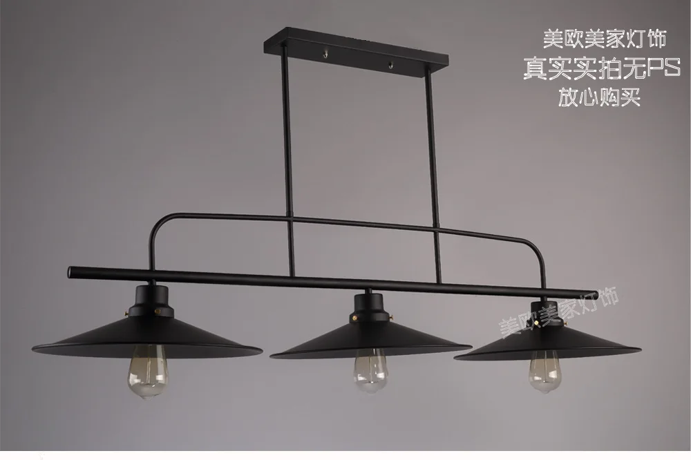  3 Heads Lightings Retro Iron Pulley Pendant Lights Loft American Vintage Industrial Antique Edison  - 32783556537