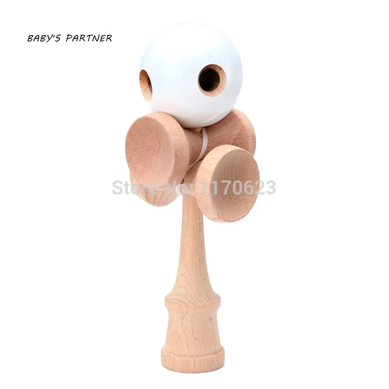 5 отверстий и 5 чашек деревянный Профессиональный Kendama Традиционная игрушка мяч игра PU крашеный пляжный мячик для жонглирования подарок для детей - Цвет: Белый