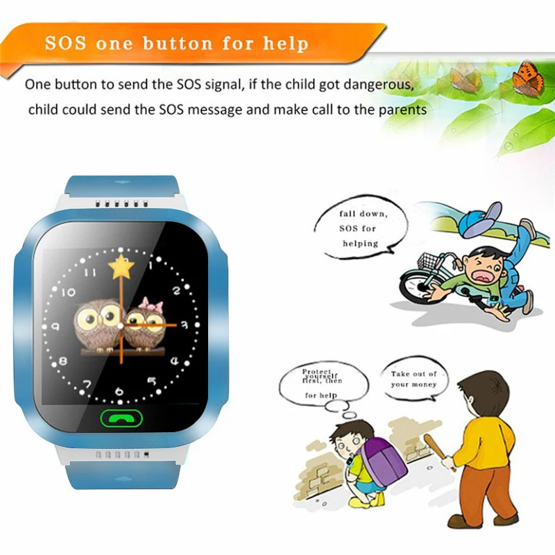 Умные часы детские наручные часы водостойкие Детские часы с дистанционной камерой SIM звонки подарок для детей LBS позиционирование сеть 2G