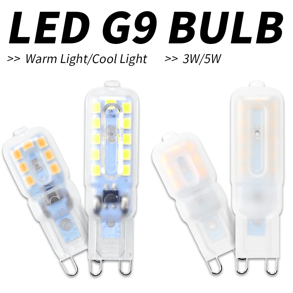 

Mini G9 Led 220V Energy Saving Led Corn Light Bulb g9 Led 3W Replace Halogen Led Lamp SMD 2835 Spotlight For Crystal Chandelier