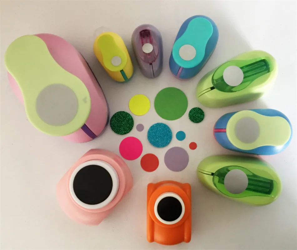 Free Shipping 6mm-75mm Circle shape craft punch cortador de papel de scrapbook paper foam school manual DIY Round hole punches