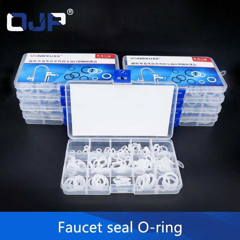 125pcs Rubber Ring NBR/Silicone O-Ring Rotary Faucet Washer Sealing  Assortment O ring Silicone Kit Water-tap Gasket Set Box Ring