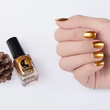 Бренд 6 мл зеркальный эффект, цвета хрома металлик серебро золото лак для ногтей гель 7 цветов на выбор