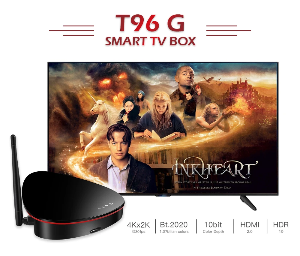 T96G Android 7,1 4G LTE tv Box S905W четырехъядерный 2 ГБ 8 ГБ телеприставка Bluetooth 4,1 5G Wifi 100M LAN Smart tv box медиаплеер