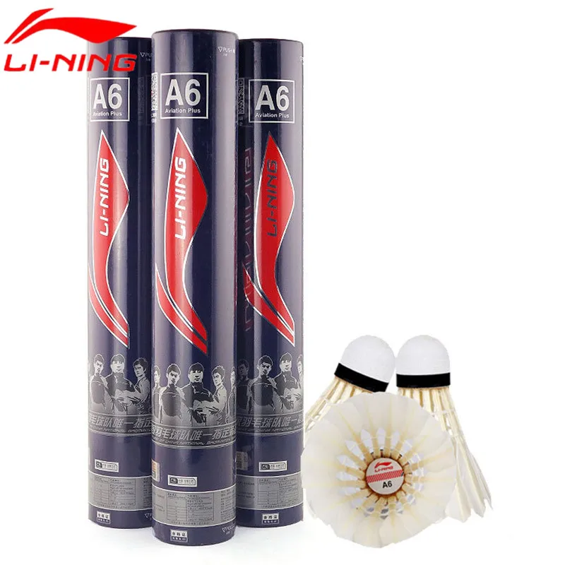 

5 Barrels 12pcs/barrel Li-Ning Badminton Shuttlecock A6 Duck Feather Flying Stability Durable Birdies Good Quality L761OLB