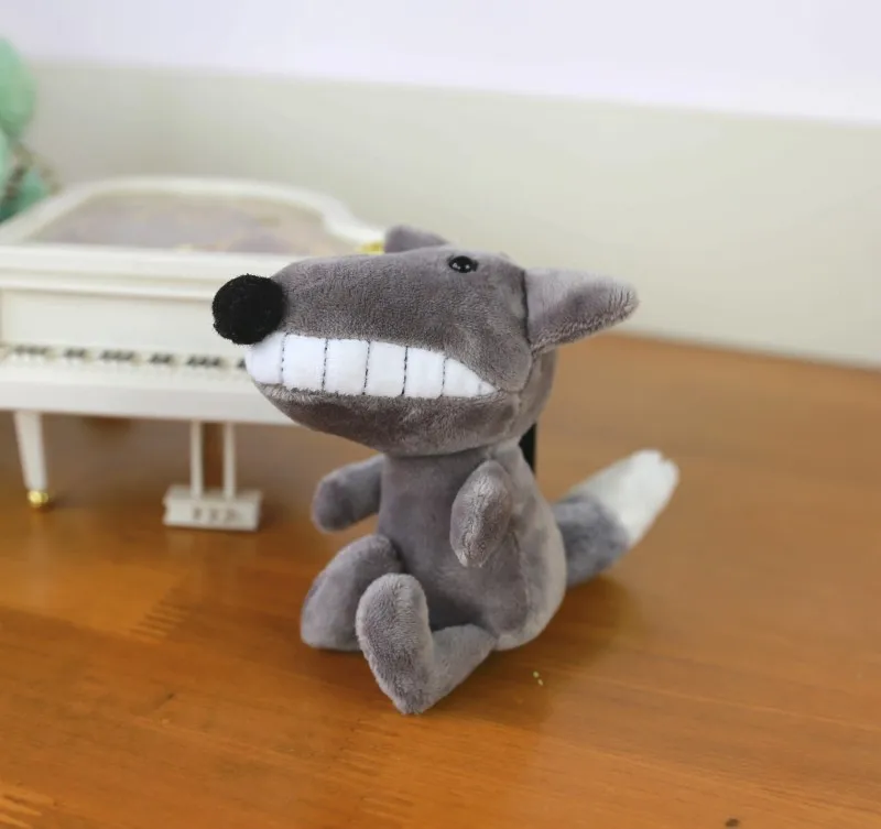 

Bared teeth Wolf Doll Key Chains Keyring Bag Accessories Charm Pendant Mini Plush Stuffed Animal Toy fragrance Keychains Gifts