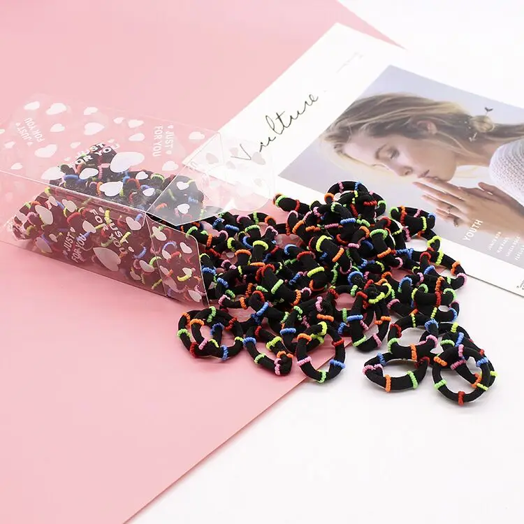 100PCS 3.0CM Children Cute Small Elastic Rubber Bands Tie Rings Ponytail Holder Kids Hair Band Headband Girls Hair Accessories - Color: 5