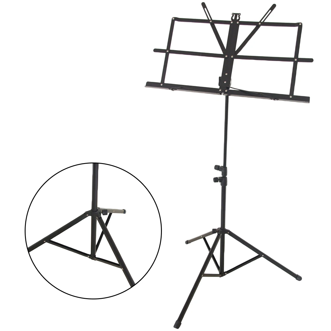 

Ultra-Light Foldable Adjustable Sheet Music Tripod Stand Holder with Waterproof Carry Bag for Violin Guitar Musical Performance
