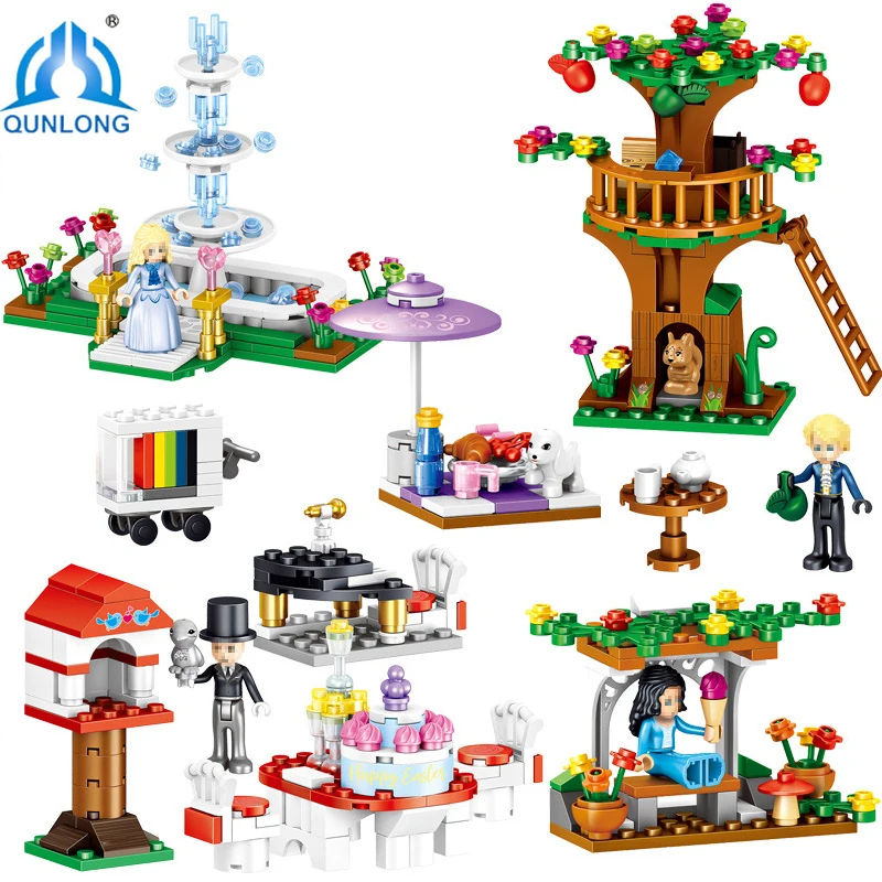 

Qunlong 436pcs Mine Crafted Building Block Bricks Compatible Legoings 4 in 1 Action Figures Toys For Childrens Day Gifts