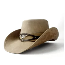 Ковбойские шляпы для женщин и мужчин западная ковбойская шляпа для папы джентльмена леди кожа Sombrero Hombre Джаз шапки