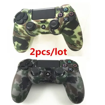 

2PCS Camouflage Camo Silicone guards Soft sleeve Skin Grip Cover Case Protector For Playstation 4 PS4 PS 4 Controller durable