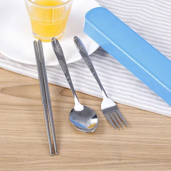 

Outdoor Tableware Sets Fork Spoon Chopsticks Camp Camping Picnic Portable Stainless Steel Tablewares Travel Hiking Survival