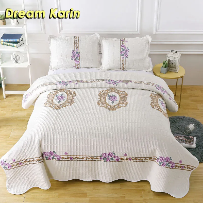 

Dream Karin Print Pattern Summer Quilt Polyester Bedspread for Adult